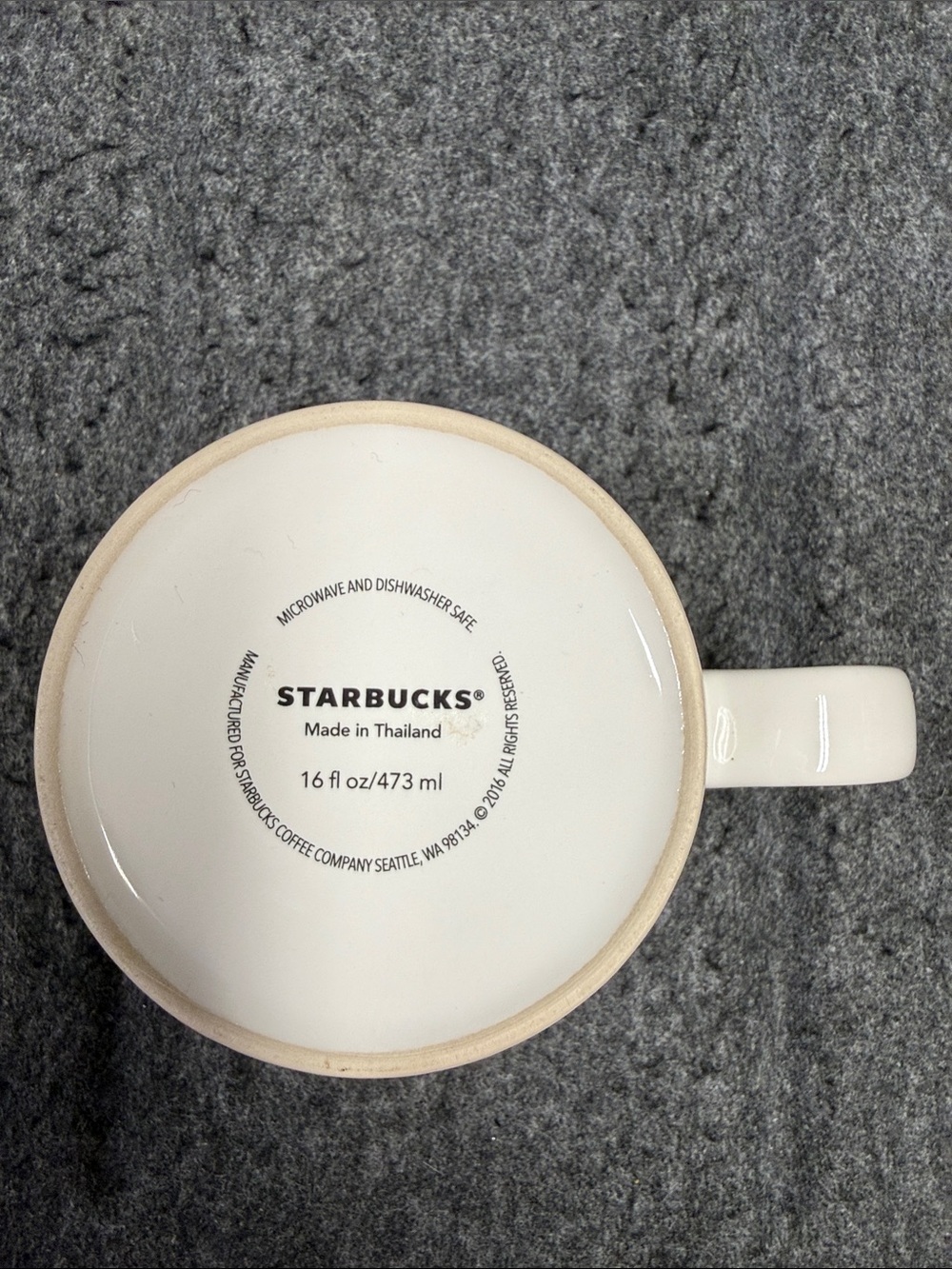 Starbucks Amsterdam Ceramic Mug - White, Gold and Blue - Picture 2 of 7